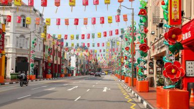 Blick auf China-Town am Morgen